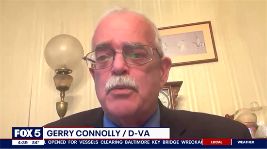 Rep. Connolly joins FOX5 for an interview.